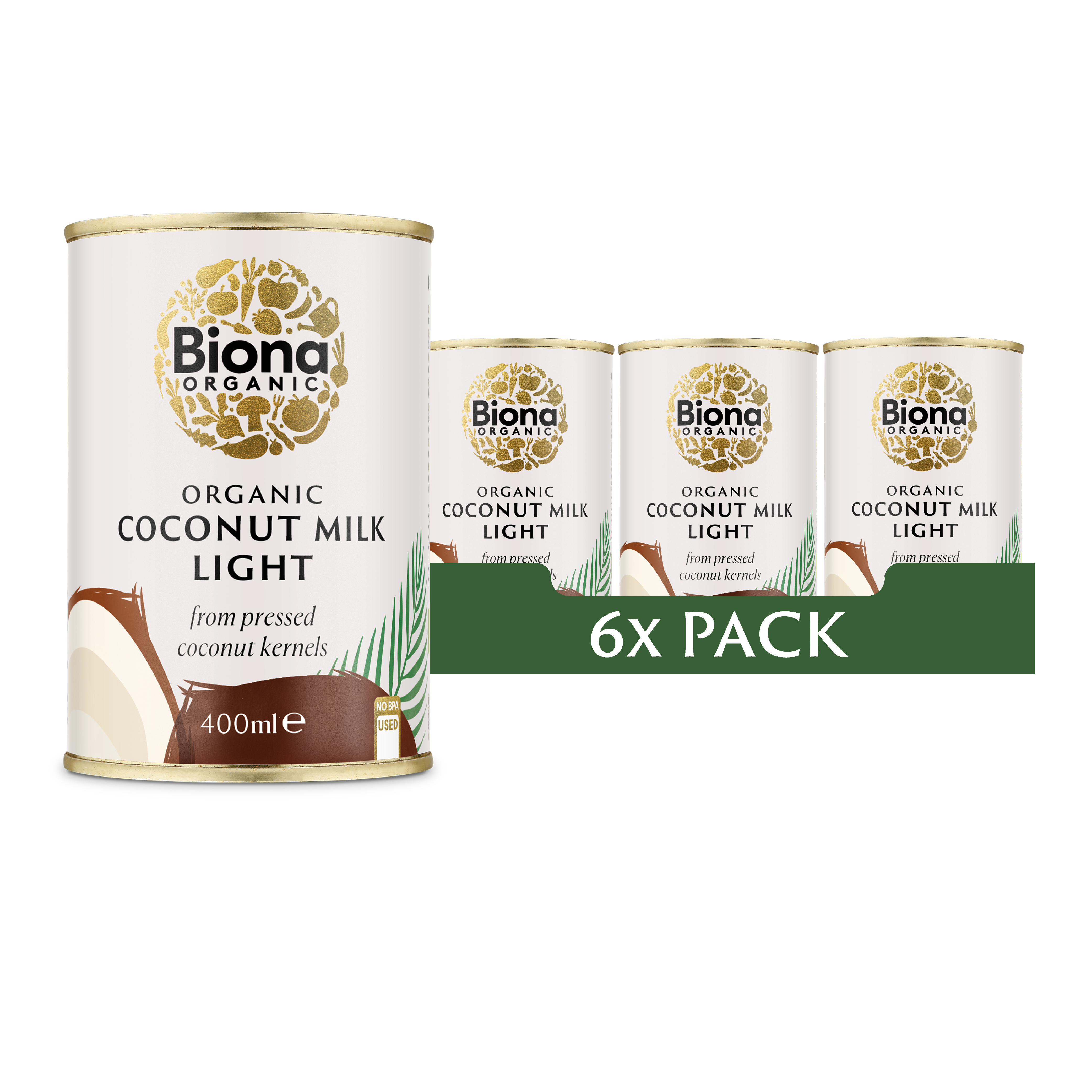 COCONUT MILK LIGHT 9% FAT 6x400ml