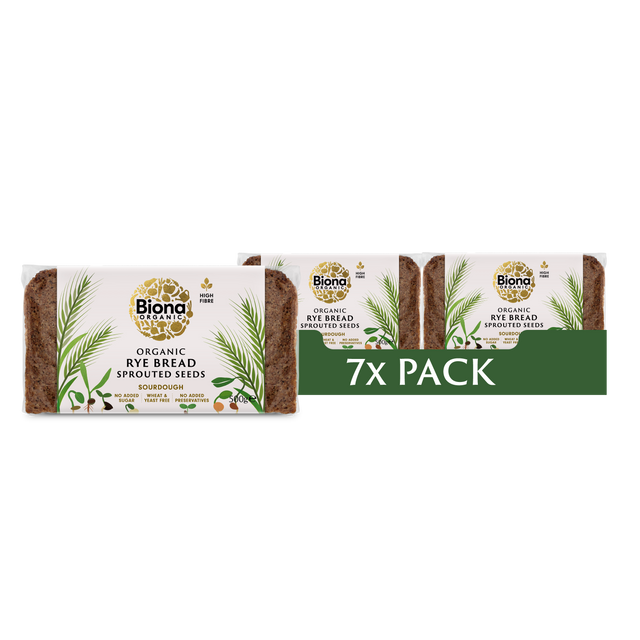 Biona Pattern Organic Rye Bread with Sprouted Seeds 500g | Biona Organic