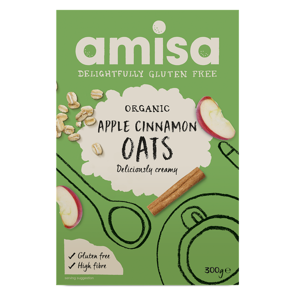 GLUTEN FREE PURE PORRIDGE OATS  APPLE & CINNAMON 300g