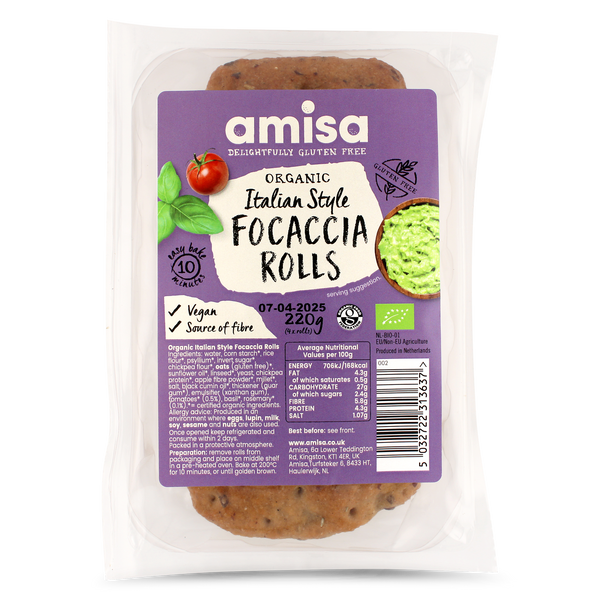GLUTEN FREE ITALIAN STYLE FOCACCIA ROLLS 220g