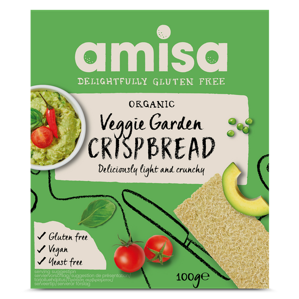GLUTEN FREE VEGGIE GARDEN CRISPBREAD 100g