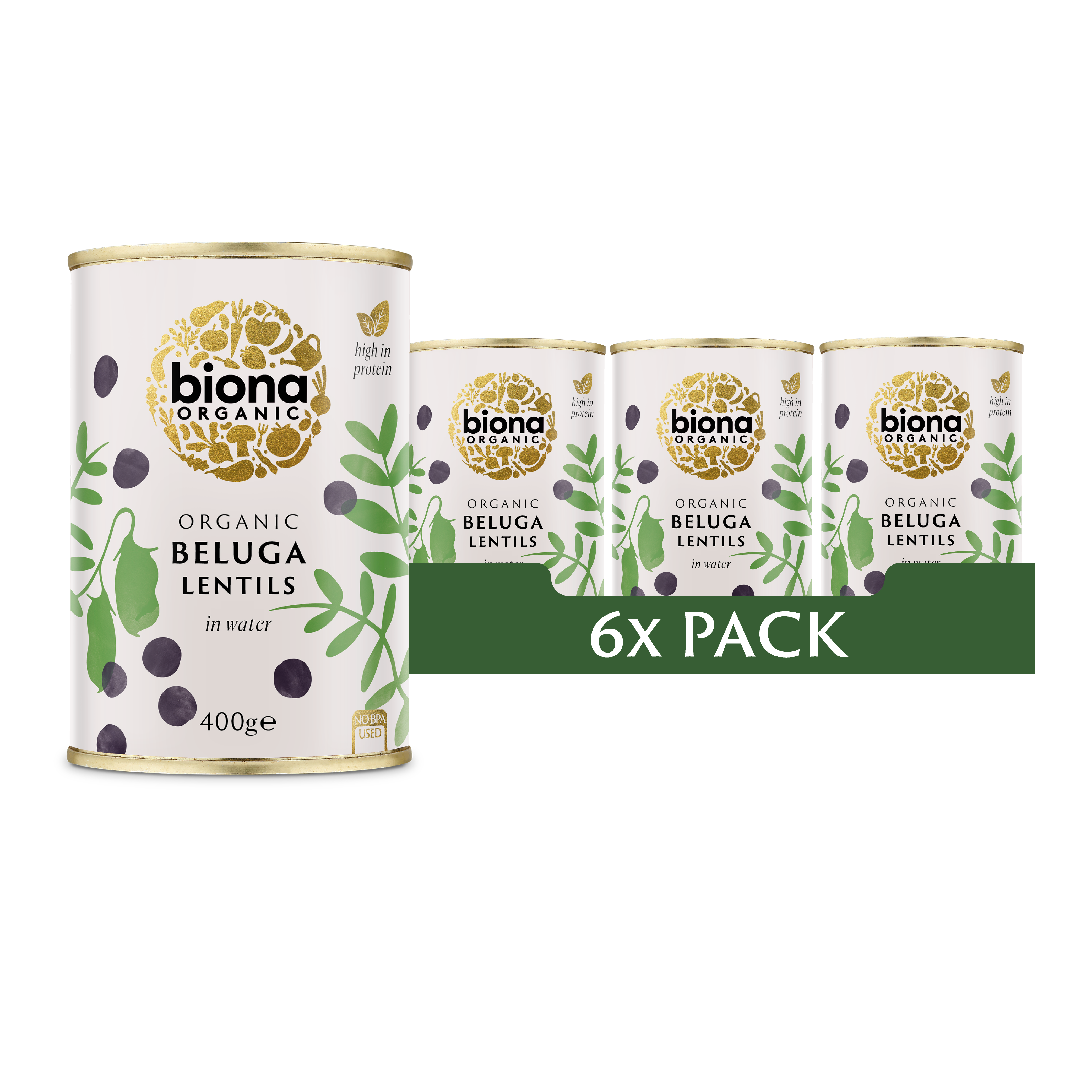Beluga Lentils 6x400g