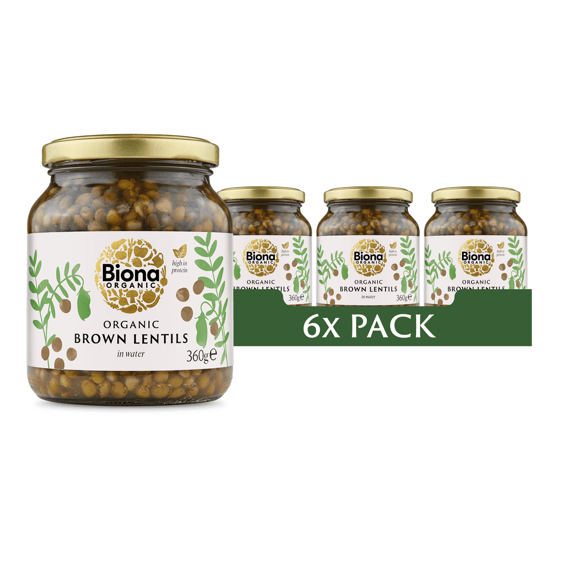 Biona Pattern Brown Lentils 6x360g – Biona