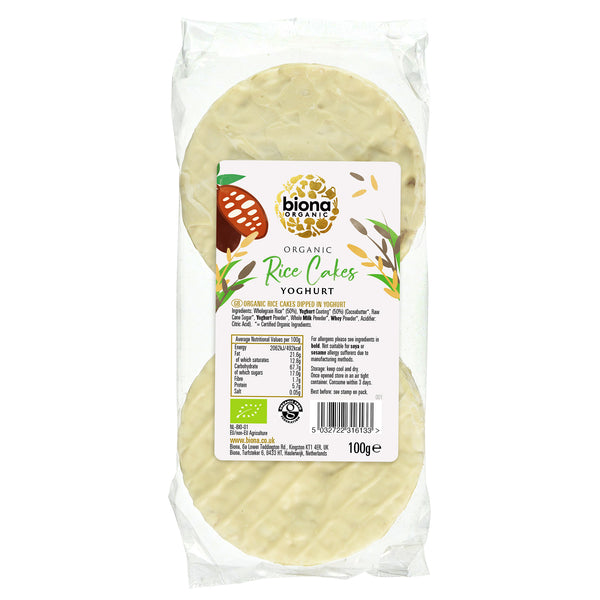 YOGHURT COATED RICE CAKES 100g