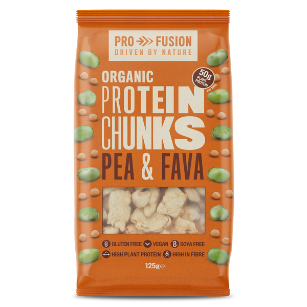 PEA & FAVA PROTEIN CHUNKS 125g