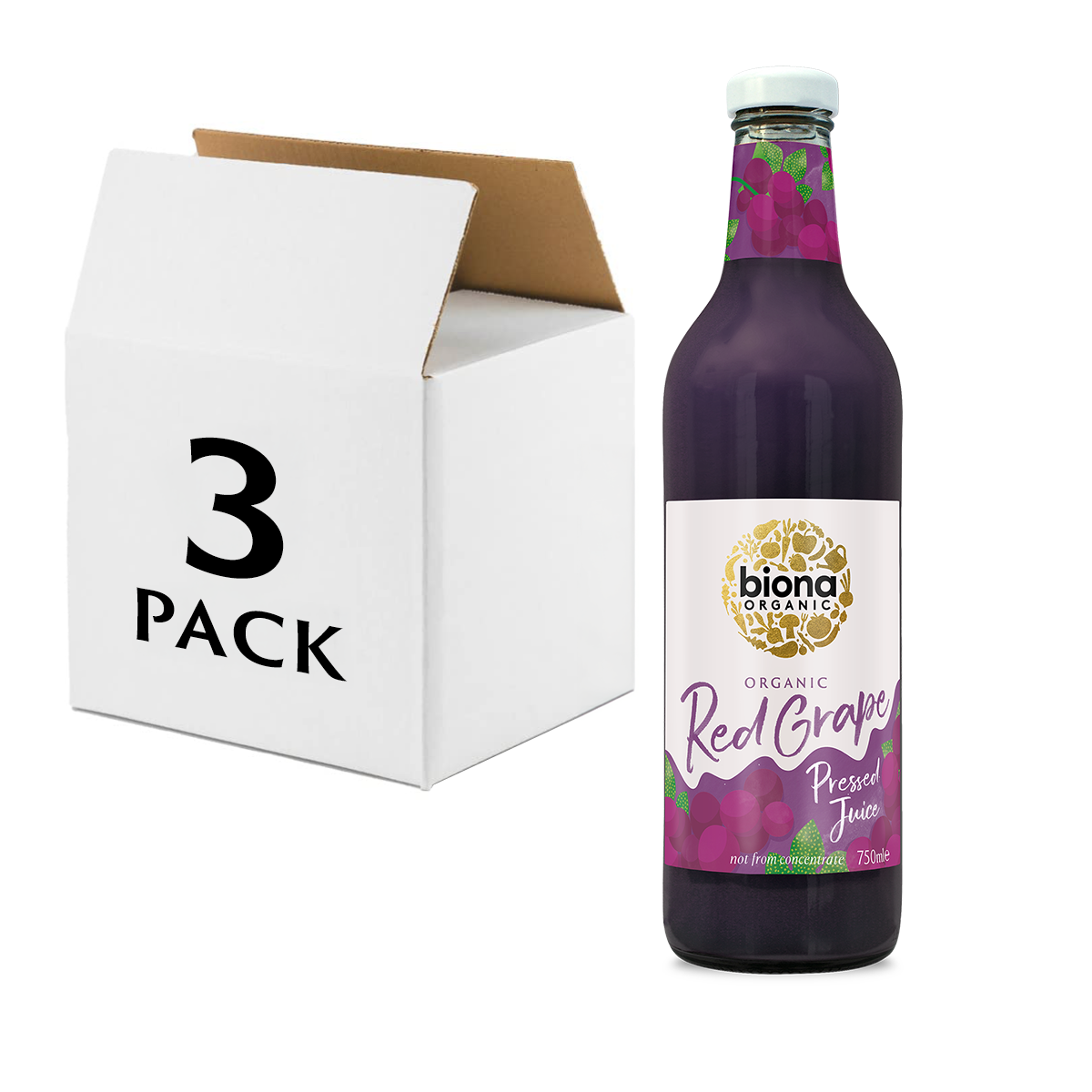 Red Grape Juice 750ml - 3-Pack