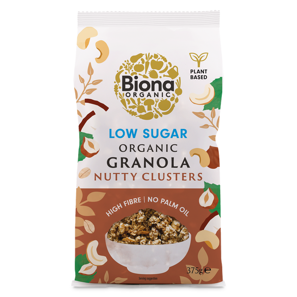 GRANOLA NUTTY CLUSTERS - LOW SUGAR 375g