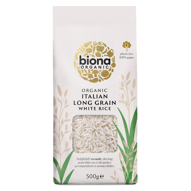 LONG GRAIN ITALIAN WHITE RICE 500g – Biona