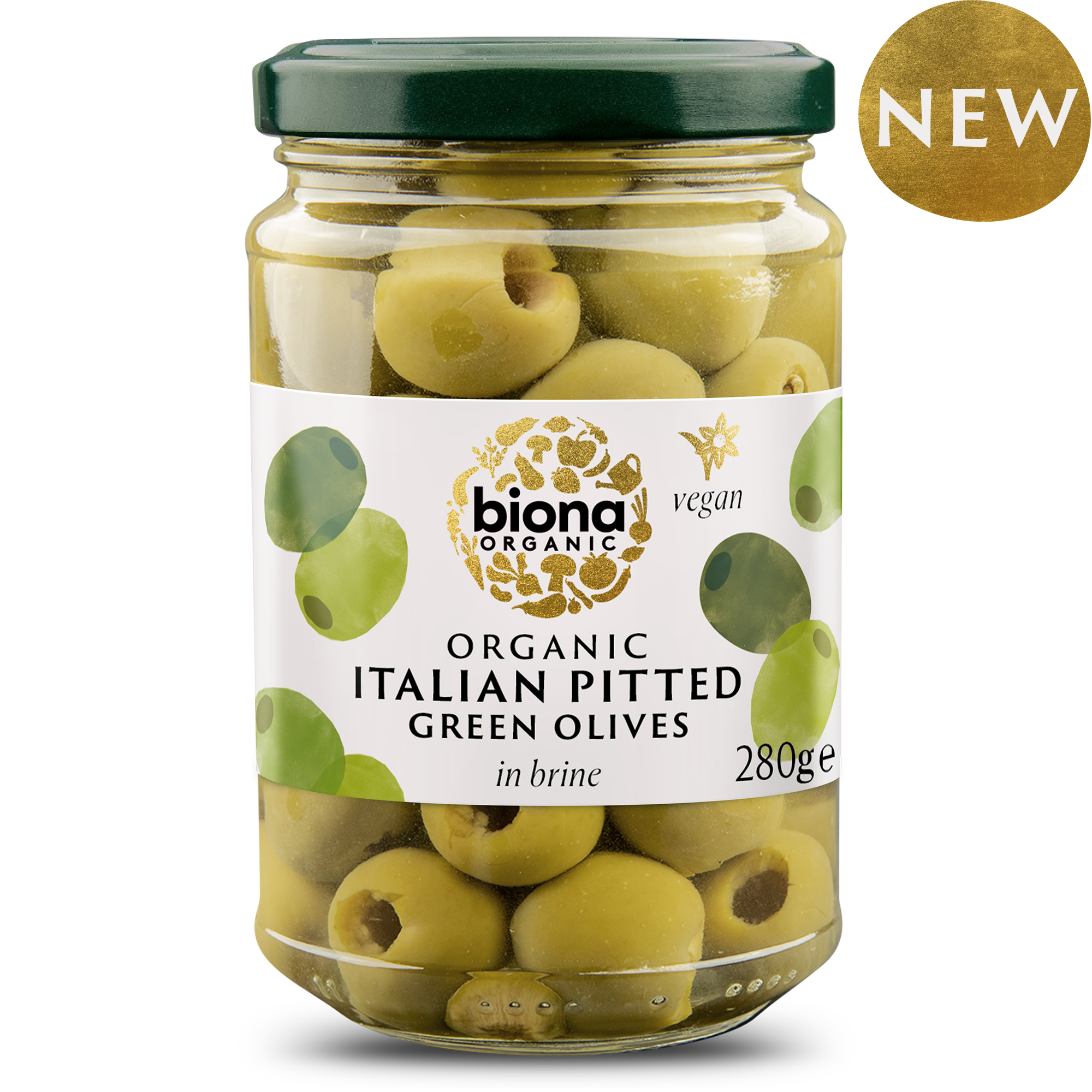 PITTED GREEN OLIVES IN BRINE