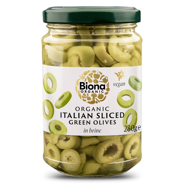 SLICED GREEN OLIVES IN BRINE 280g