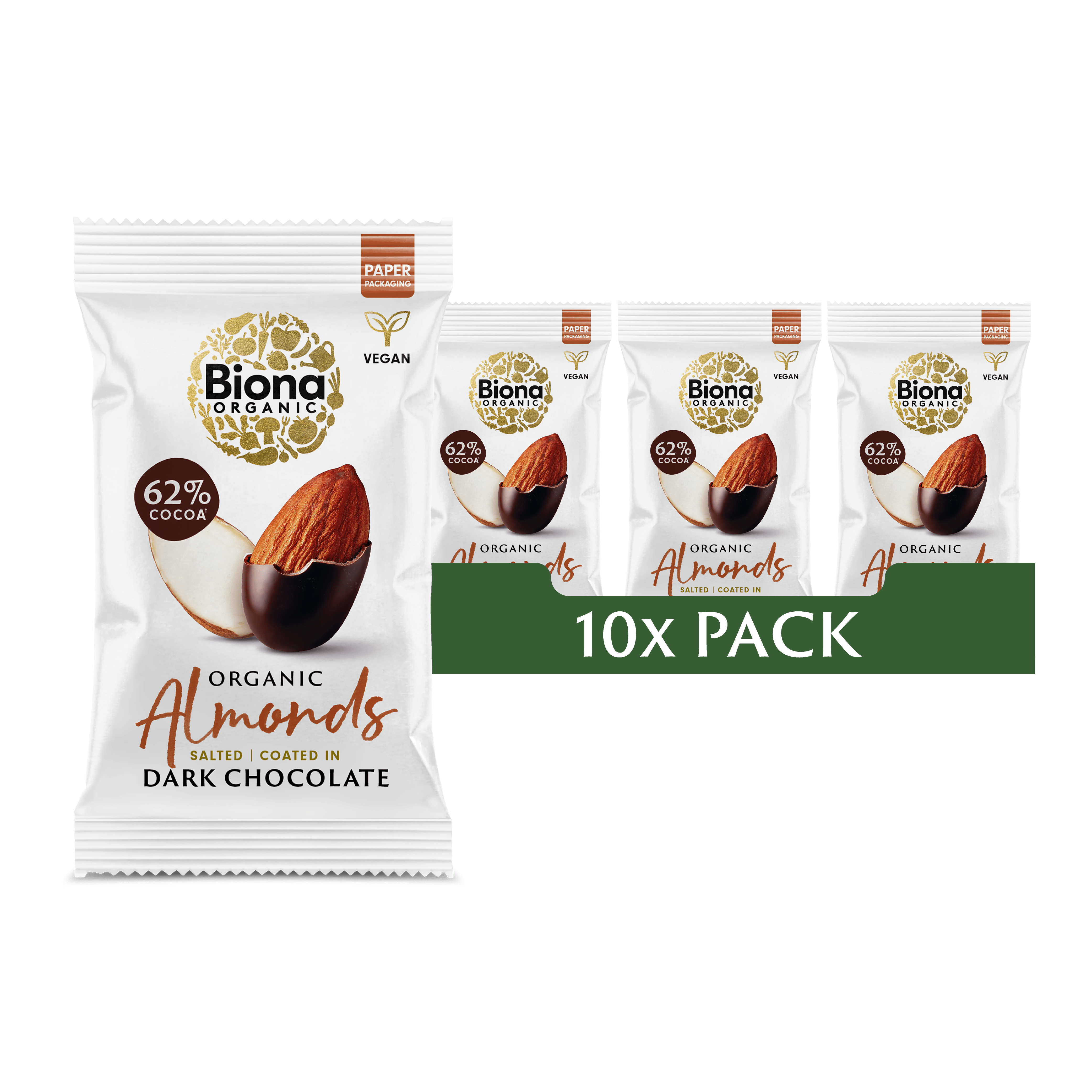Dark Chocolate Roasted Almonds 10x30g