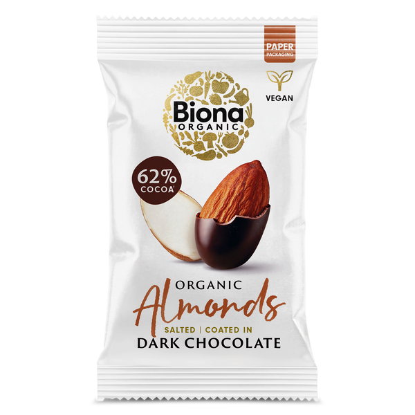 DARK CHOCOLATE ROASTED ALMONDS 30G