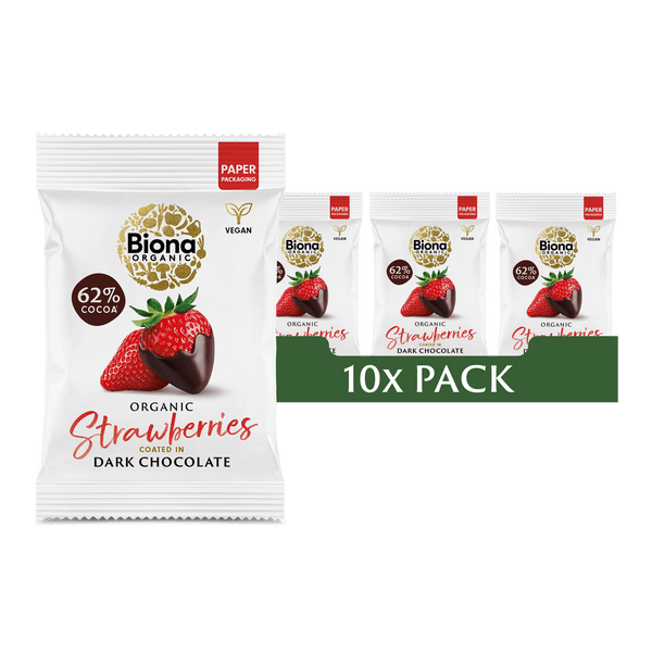 Dark Chocolate Coated Strawberries 10x45g