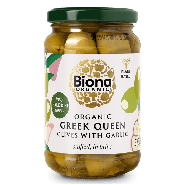 Greek Queen Olives Garlic 370g