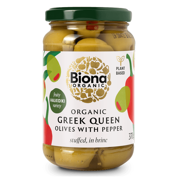 Greek Queen Olives Red Pepper 370g