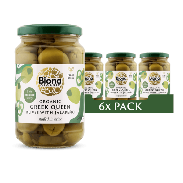 Greek Queen Olives Jalapeno 6x370g