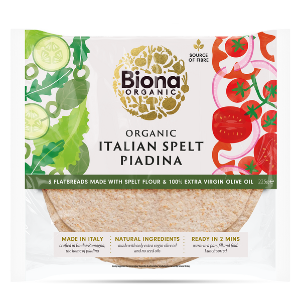 Italian Spelt Piadina Flatbreads 225g