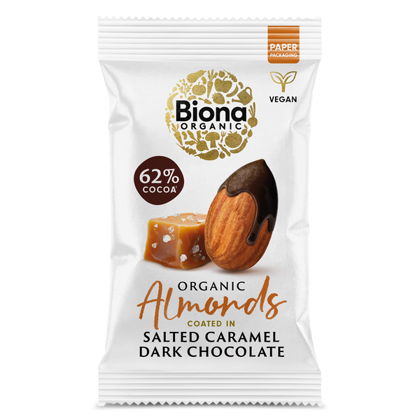 Dark Chocolate Salted Caramel Roasted Almonds 30g