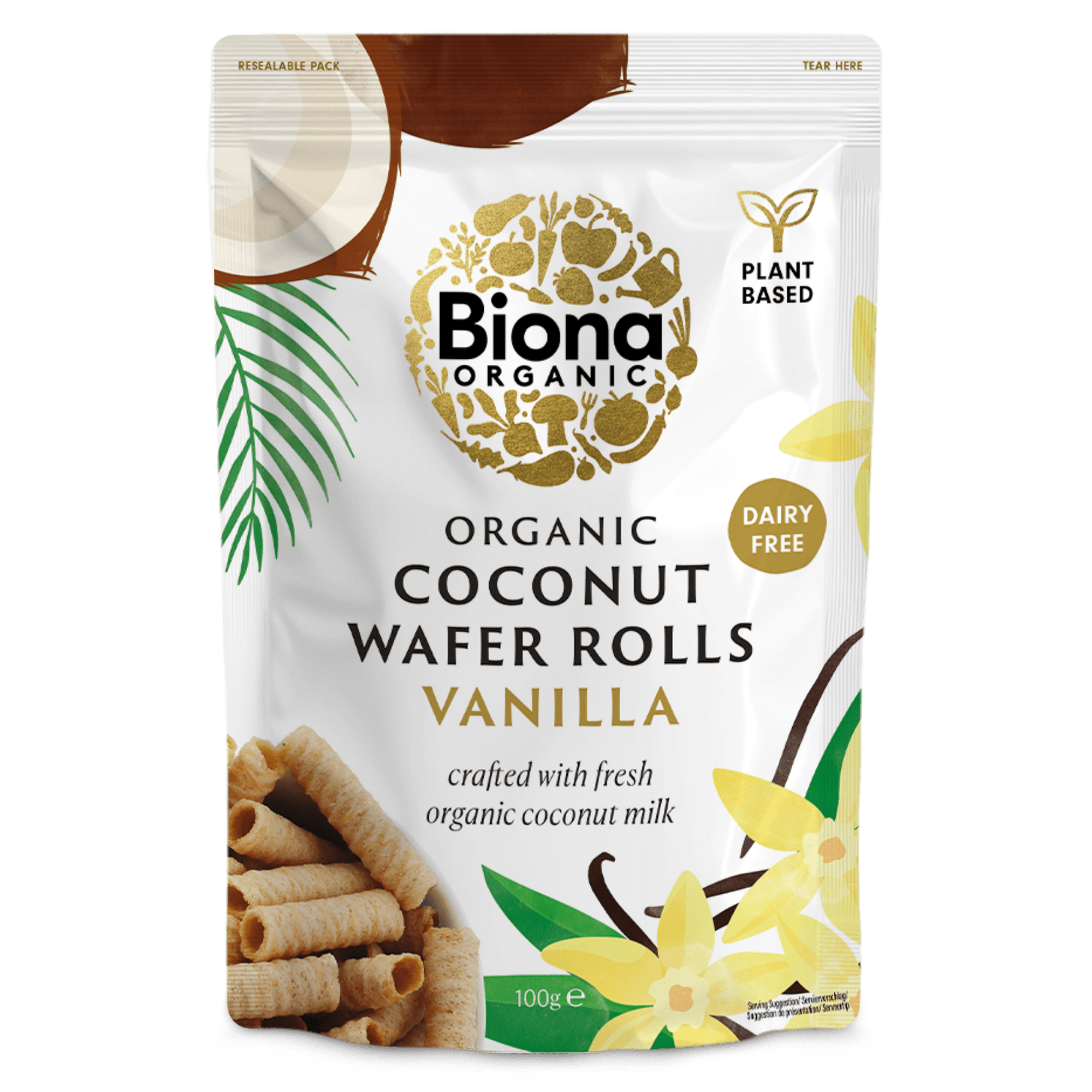Vanilla Coconut Wafer Rolls 100g