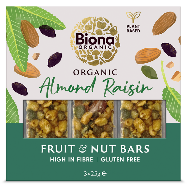 Almond Raisin Fruit & Nut Bars 3x25g