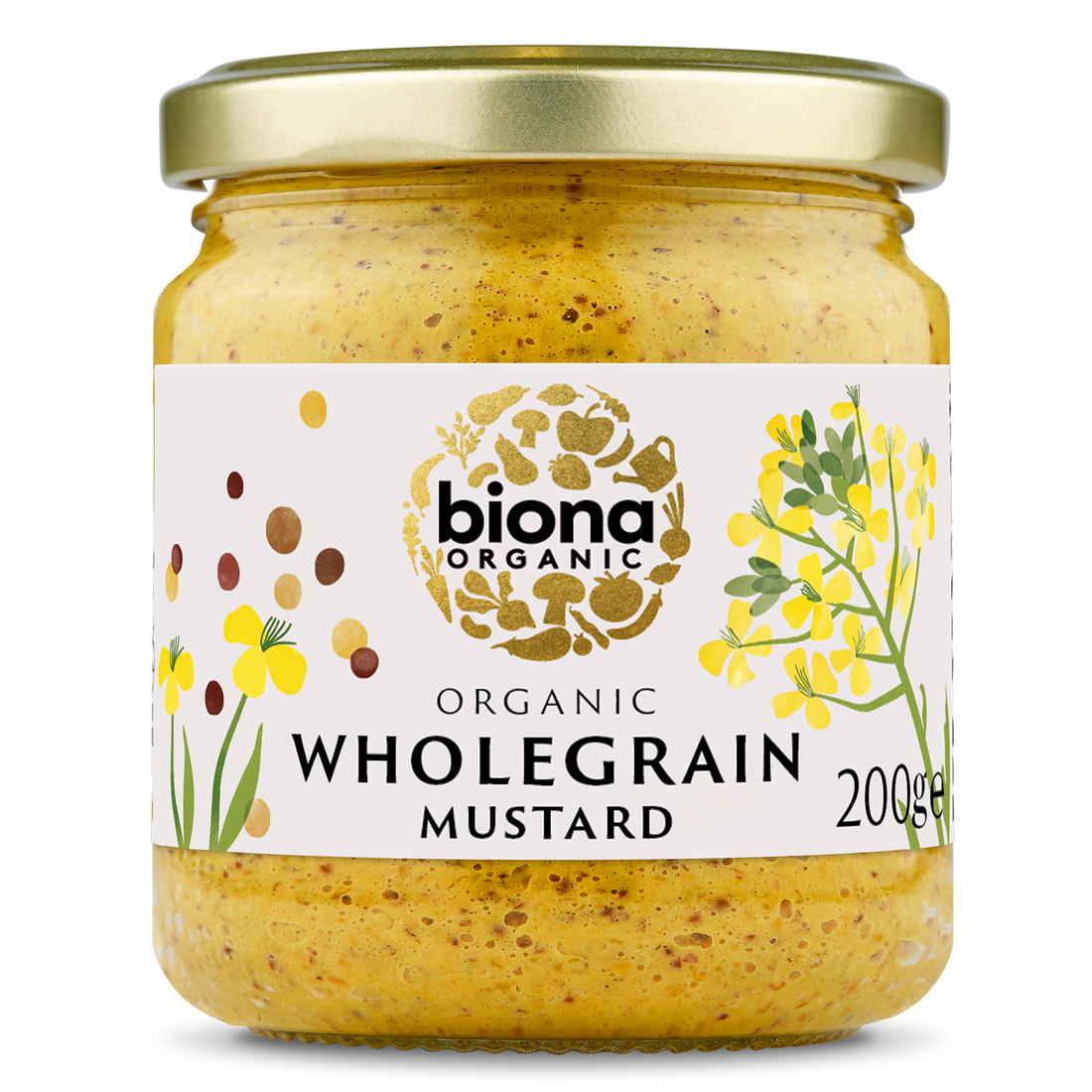 Biona Pattern WHOLEGRAIN MUSTARD – Biona
