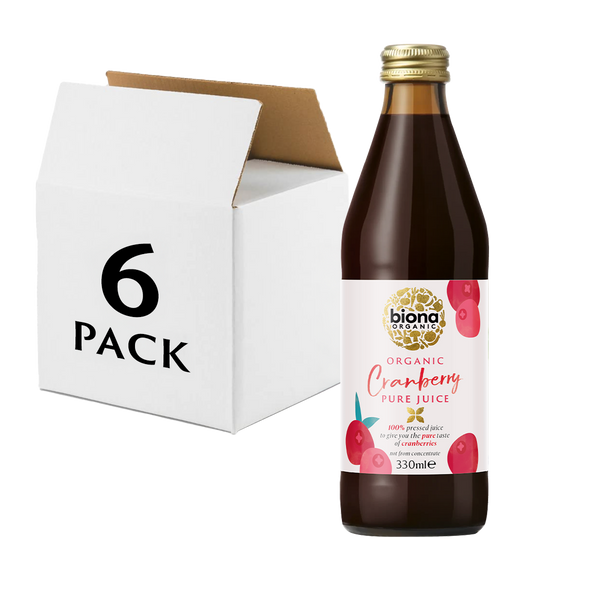 BIONA ORGANIC PURE CRANBERRY JUICE 6x330ml