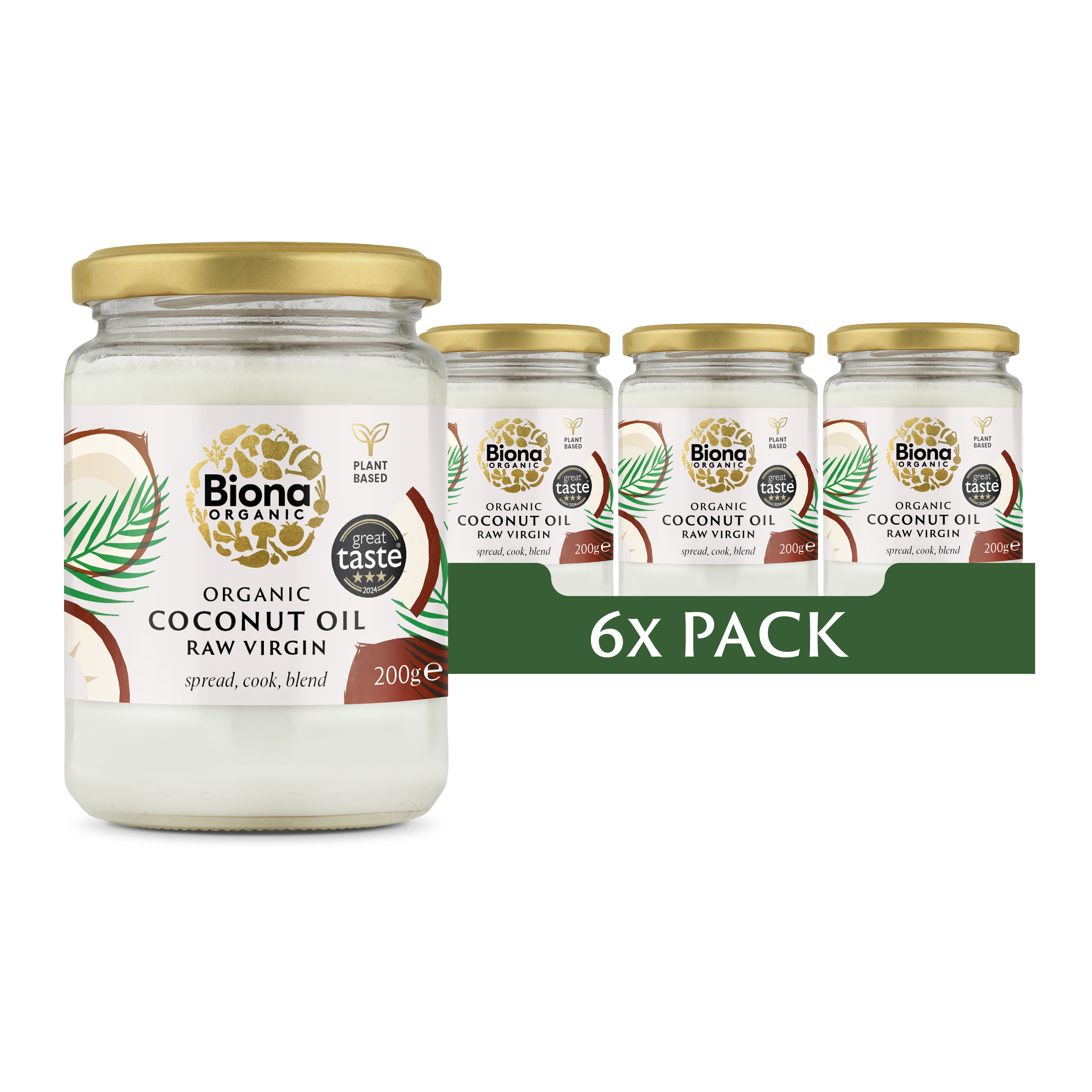 Raw Virgin Coconut Oil 6x200g