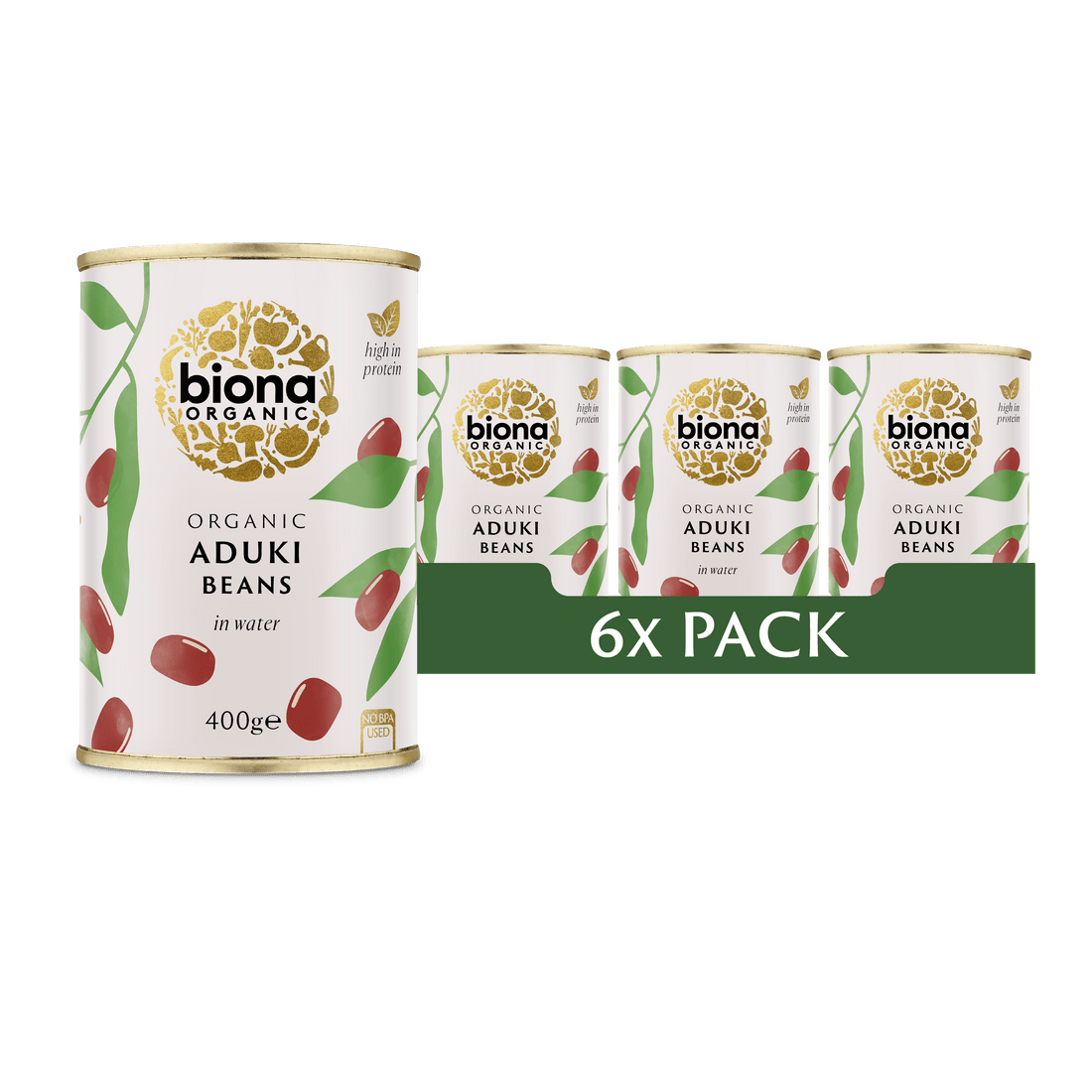 Biona Label Aduki Beans 6x400g – Biona