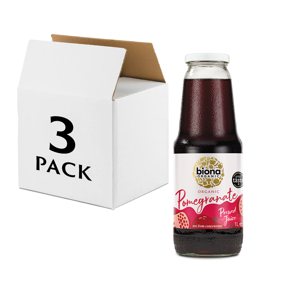 Pomegranate Pure Juice 1L - 3-Pack