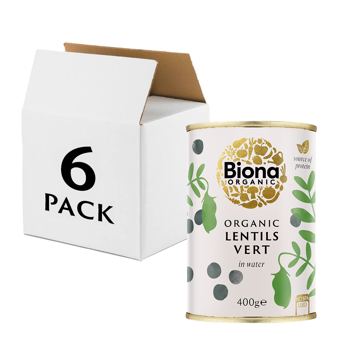Lentils Vert 400g - 6-Pack