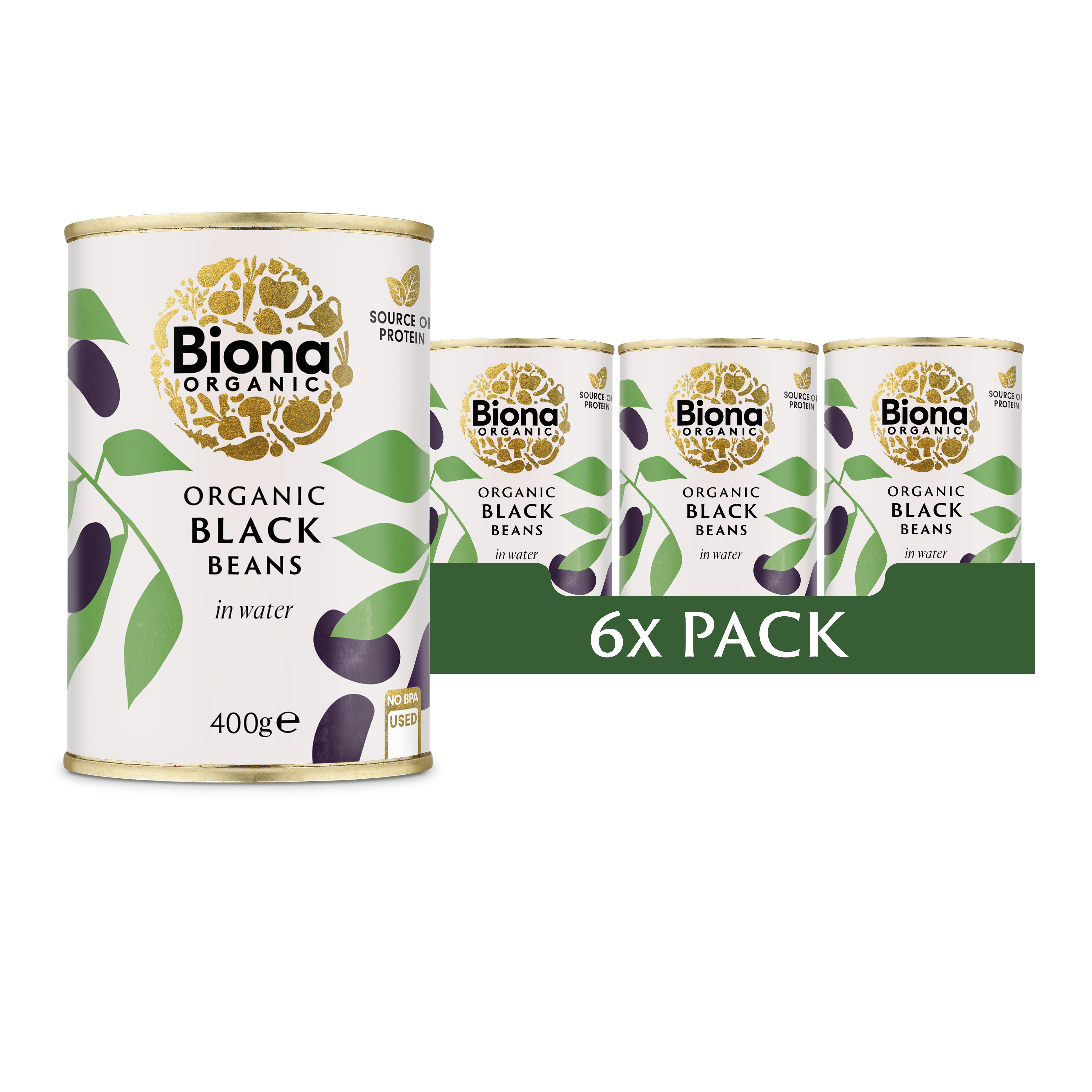 BLACK BEANS 6x400g