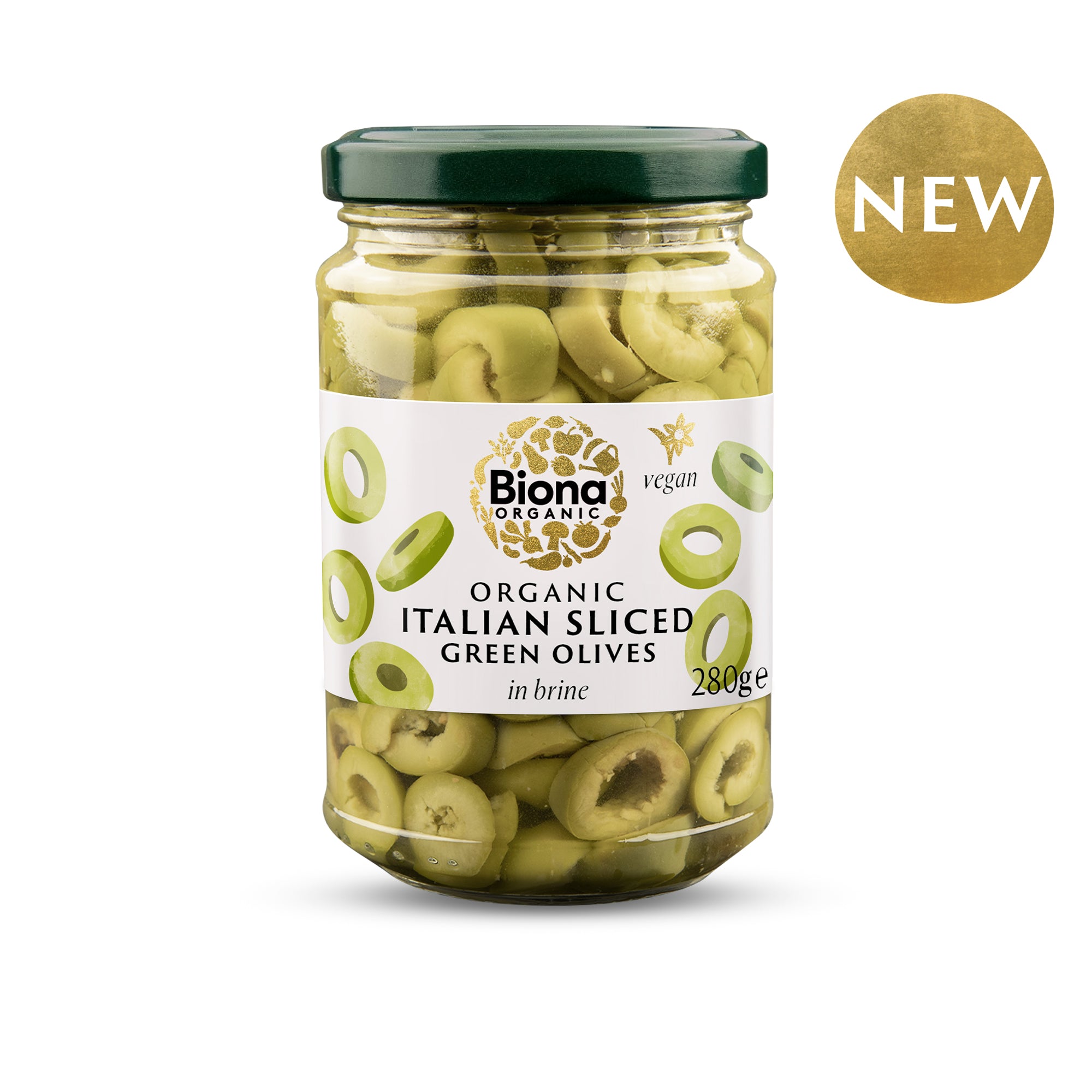 SLICED GREEN OLIVES IN BRINE